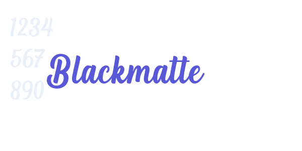 Blackmatte font