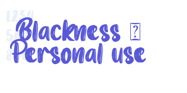 Blackness – Personal use font free