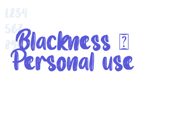 Blackness – Personal use font free