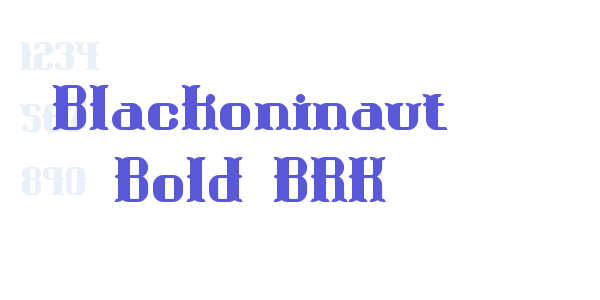 Blackoninaut Bold BRK font free