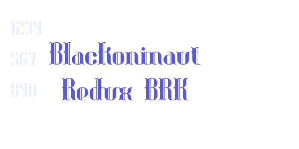 Blackoninaut Redux BRK font free