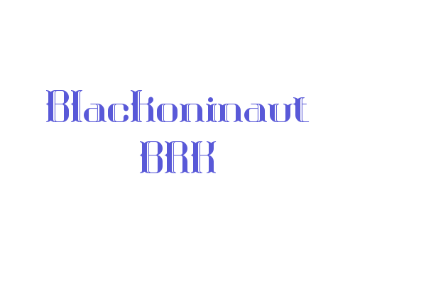 Blackoninaut BRK Font