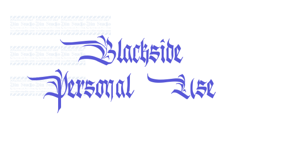 Blackside Personal Use font