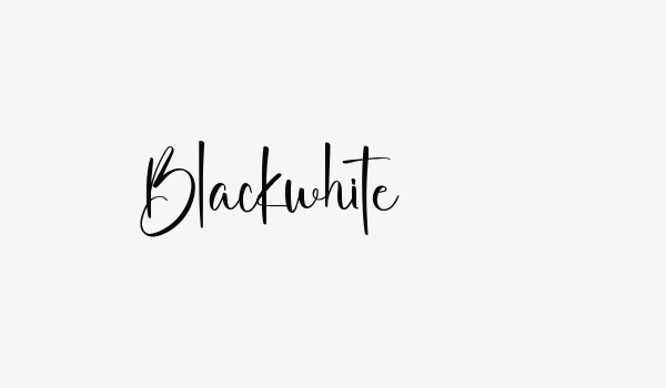 Blackwhite Font