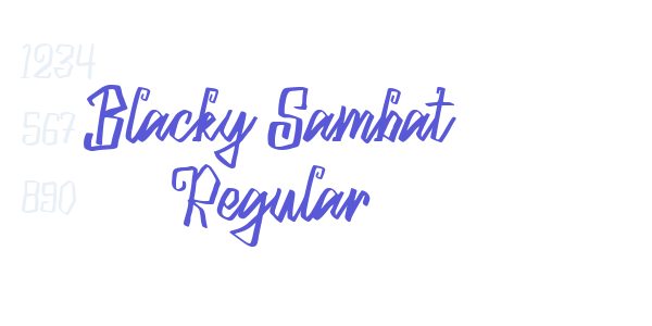 Blacky Sambat Regular font free