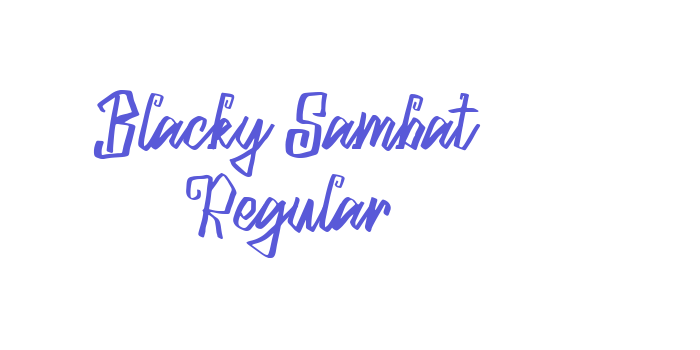 Blacky Sambat Regular Font Download