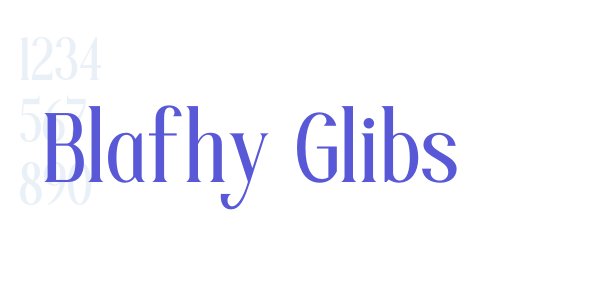 Blafhy Glibs font free