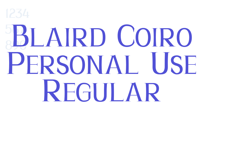 Blaird Coiro Personal Use Regular-font-download