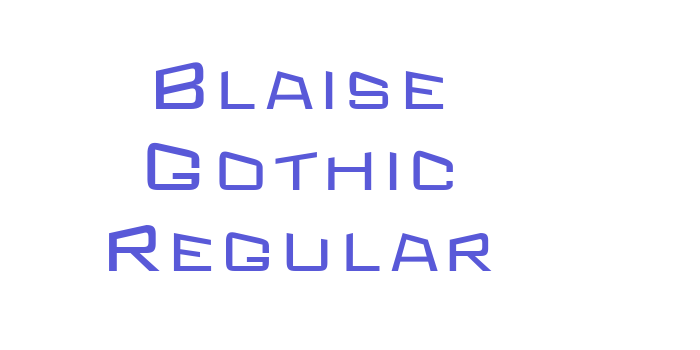 Blaise Gothic Regular Font Download