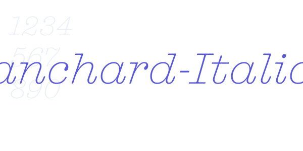 Blanchard-Italic font free