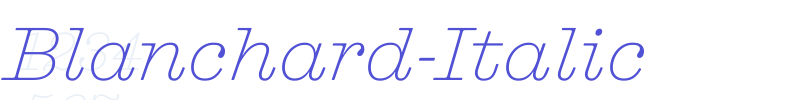 Blanchard-Italic-font