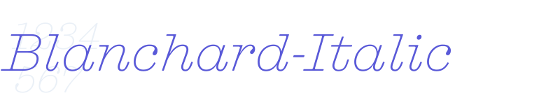 Blanchard-Italic-related font