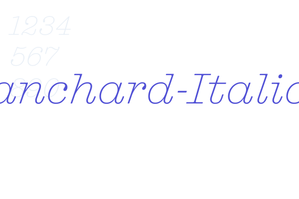 Blanchard-Italic