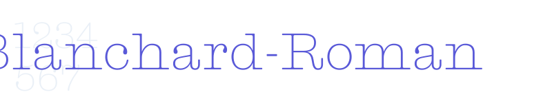 Blanchard-Roman-related font