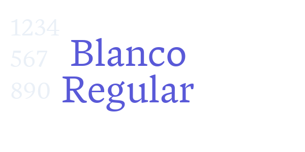 Blanco Regular font free