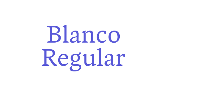 Blanco Regular Font Download