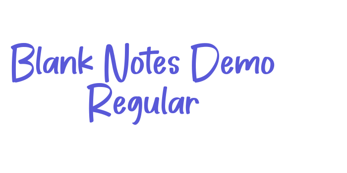 Blank Notes Demo Regular Font Download