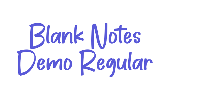 Blank Notes Demo Regular Font