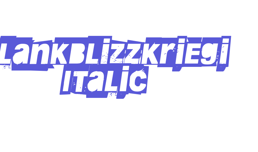 Blankblizzkriegi Italic Font Download