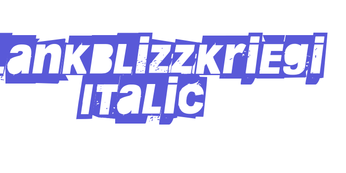 Blankblizzkriegi Italic Font Download