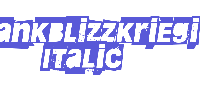 Blankblizzkriegi Italic Font