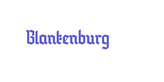 Blankenburg Font Download