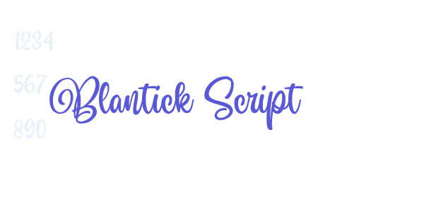 Blantick Script font