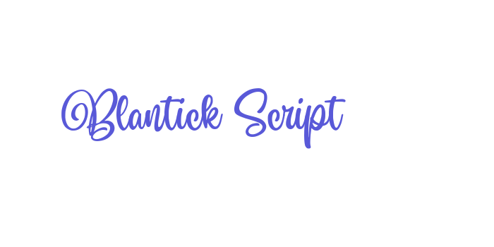 Blantick Script Font Download