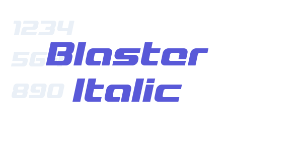 Blaster Italic font free