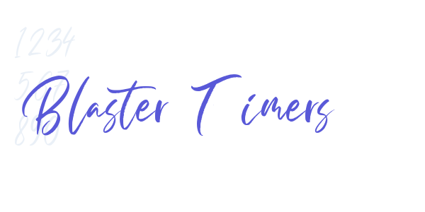 Blaster Timers font