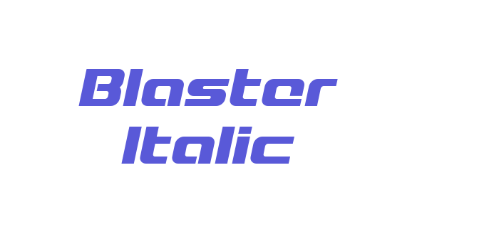 Blaster Italic Font Download