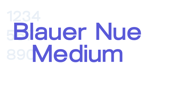 Blauer Nue Medium font free