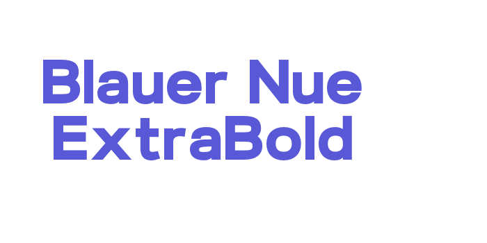 Blauer Nue ExtraBold Font Download