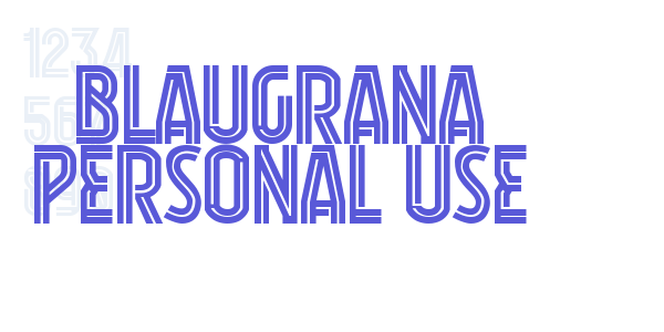 Blaugrana Personal Use font free