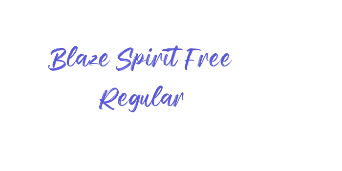 Blaze Spirit Free Regular Font Download