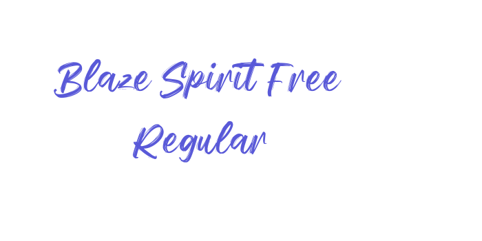 Blaze Spirit Free Regular Font