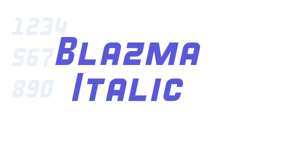 Blazma Italic font free