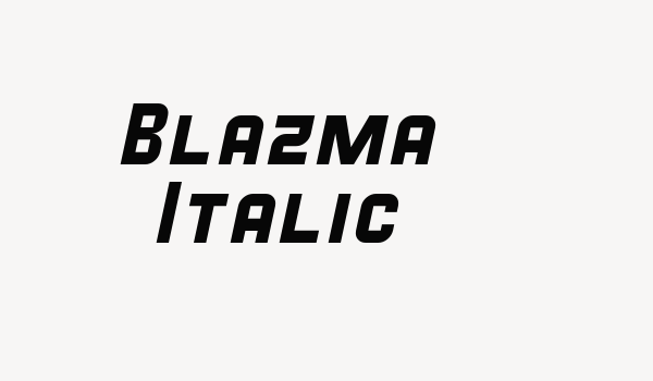 Blazma Italic Font