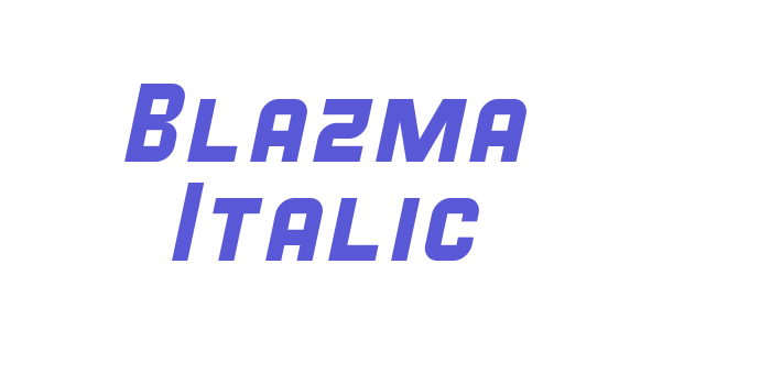 Blazma Italic Font