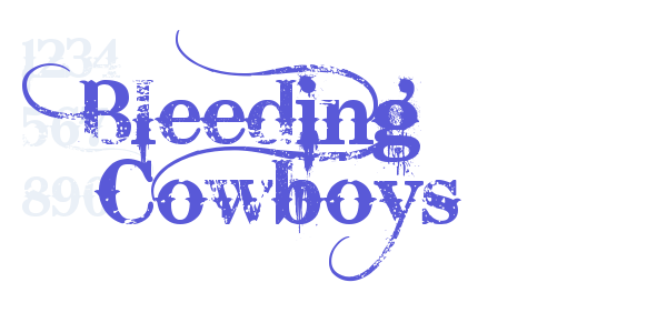 Bleeding Cowboys font free