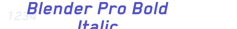 Blender Pro Bold Italic