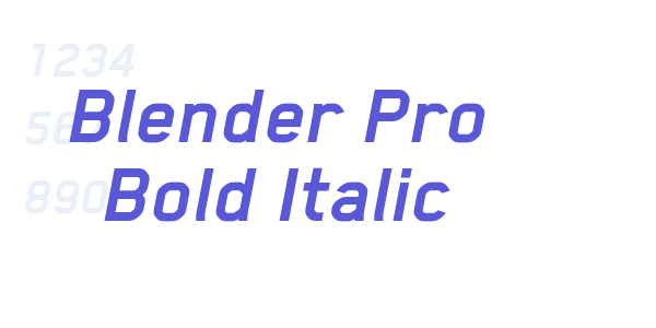 Blender Pro Bold Italic font free