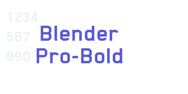 Blender Pro-Bold font free