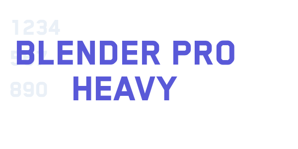 Blender Pro Heavy font free