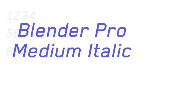 Blender Pro Medium Italic font free