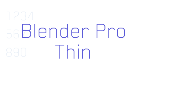 Blender Pro Thin font free