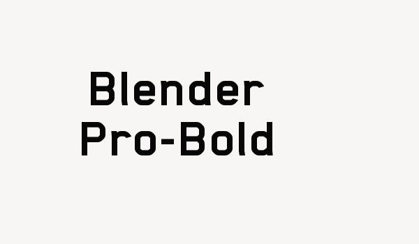 Blender Pro-Bold Font