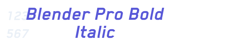 Blender Pro Bold Italic-related font