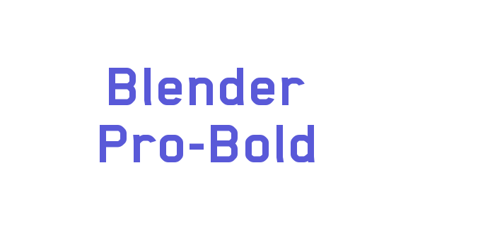 Blender Pro-Bold Font Download