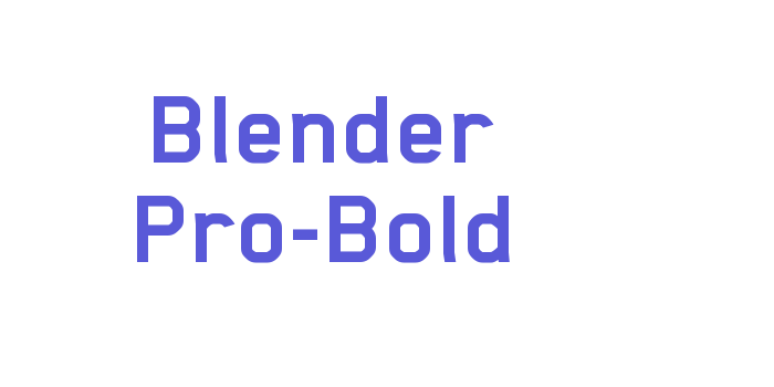 Blender Pro-Bold Font